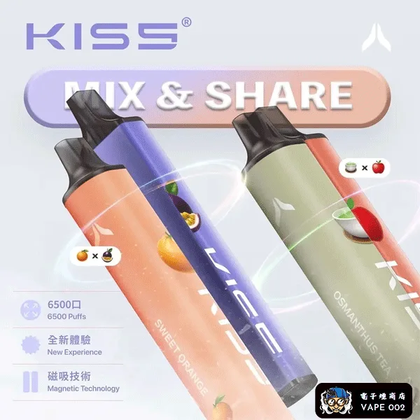 【12種口味】凱斯KISS/KIS5 6500口 拋棄式電子煙