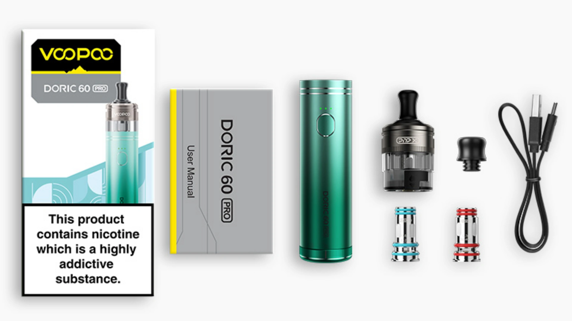 多立克VOOPOO Doric 60 Pro主機套裝-PnP-X空煙彈與PnP-X 霧化芯